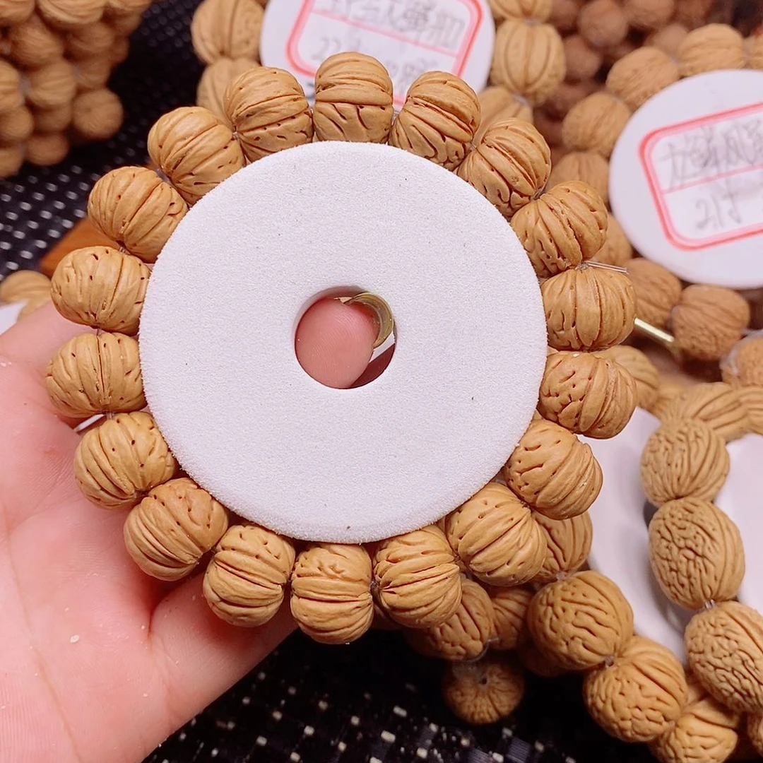 桃核手串J*瑞老树纽扣1.7