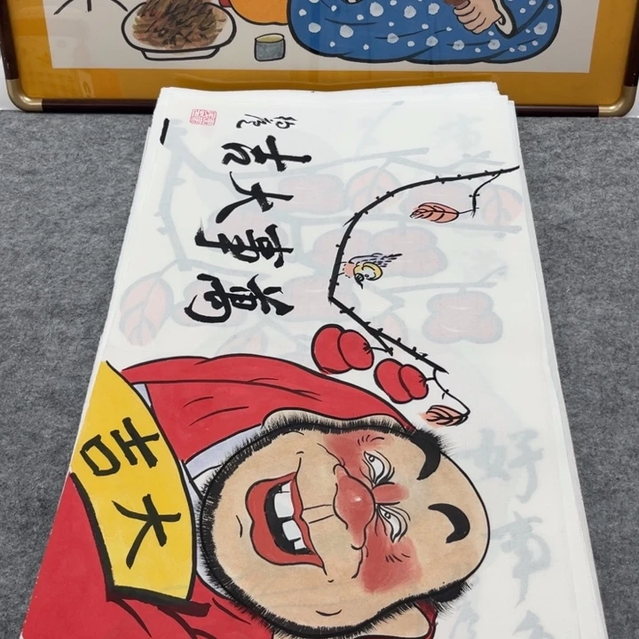 国画手绘禅意画一物一拍