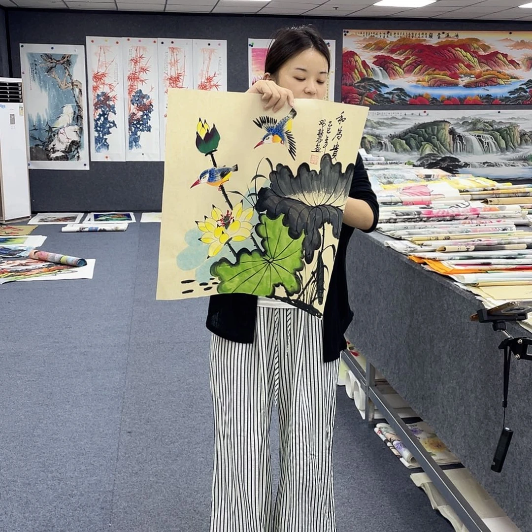 国画作品小姐姐放漏…