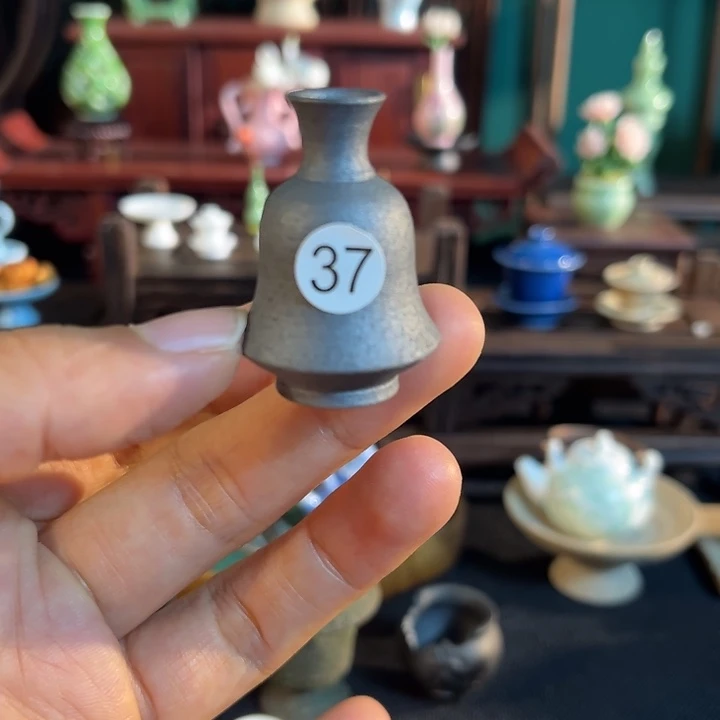 摆件微陶老王迷你花瓶