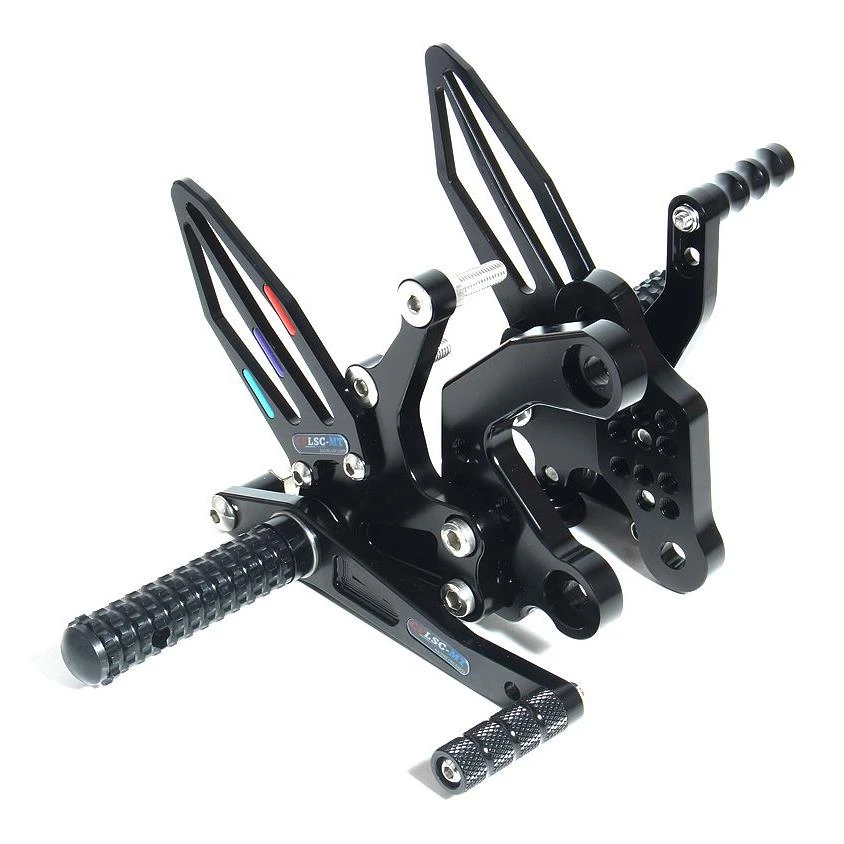 适用摩托车QJ赛450升高脚踏改装竞技脚踏总成CNC铝合金脚踏