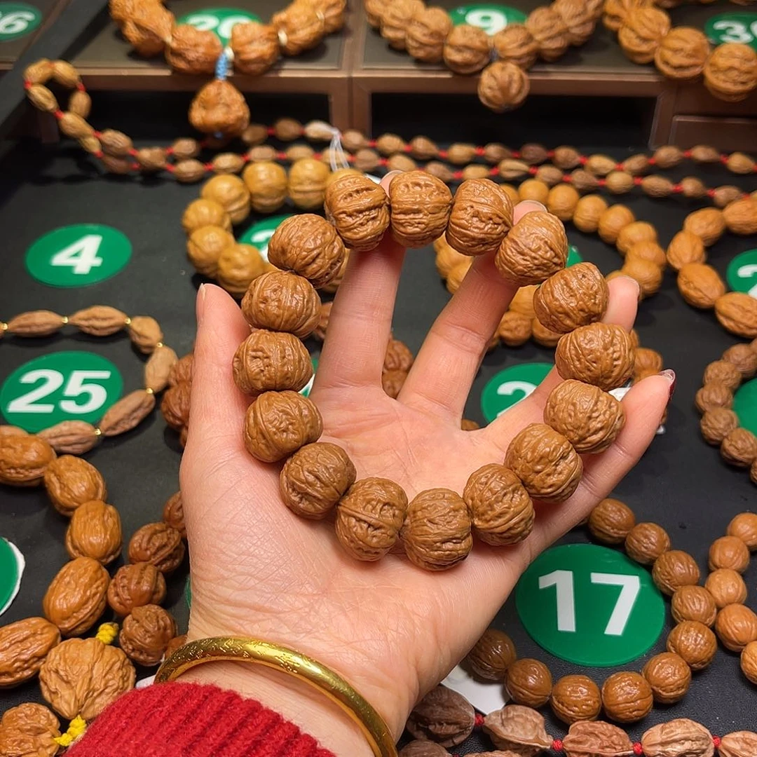 文玩核桃手串20尺寸板栗磨盘