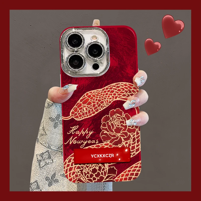 新款蛇年手机壳适用于苹果16/oppo华为vivo网红流行个性小众创意