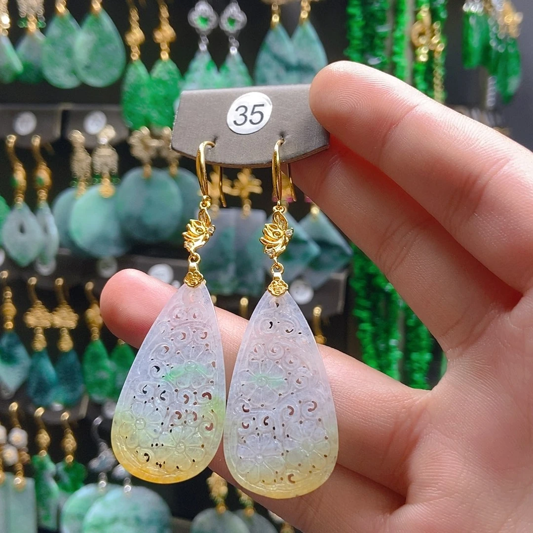 翡翠未镶嵌耳饰翡翠