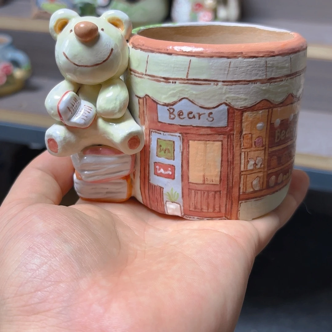 老梧家的手工陶瓷多肉花盆