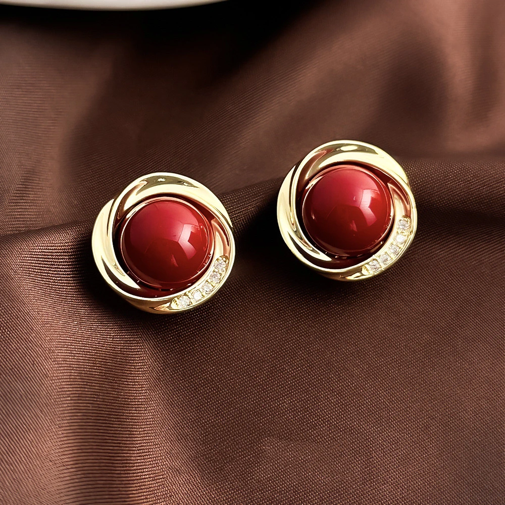 铜合金耳饰 【南法假日】气质百搭小众简约精致耳环-615