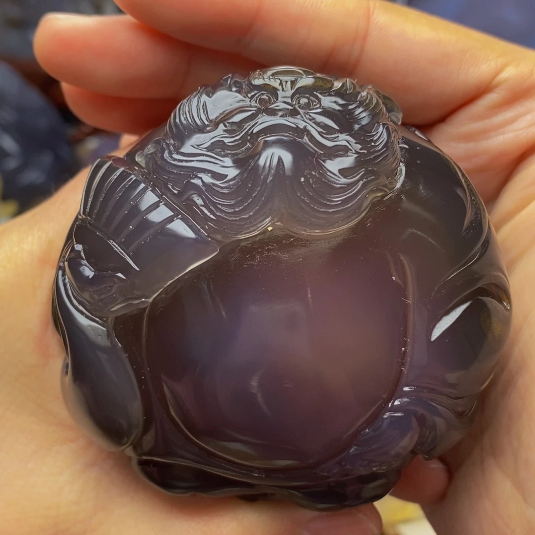 玛瑙/玉髓未镶嵌手把件游**遥