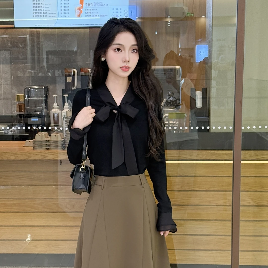 【秋季新款】时尚秋冬2025新款韩版系长袖T恤女时尚百搭修身显瘦