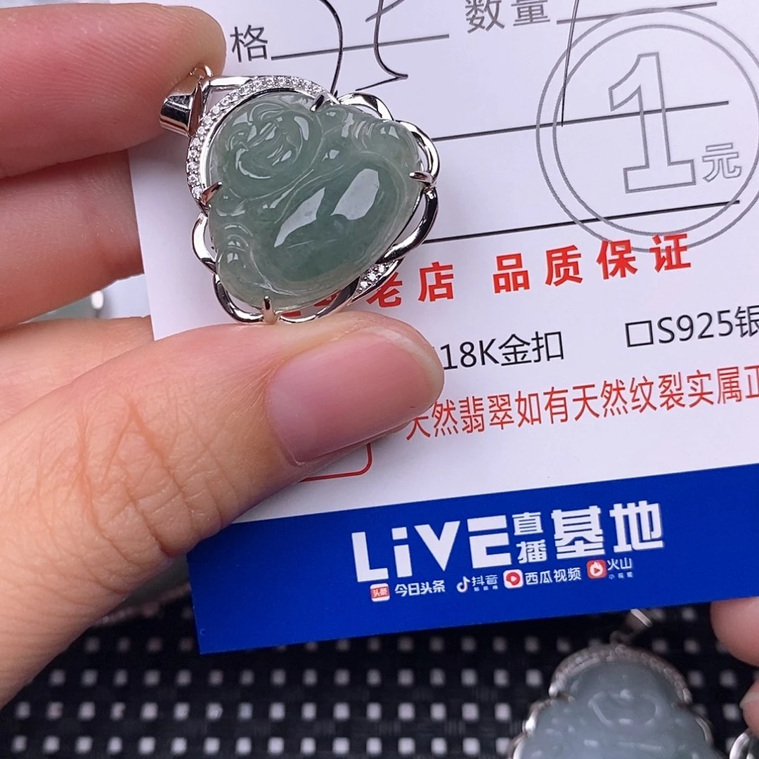 翡翠银S925镶嵌颈饰