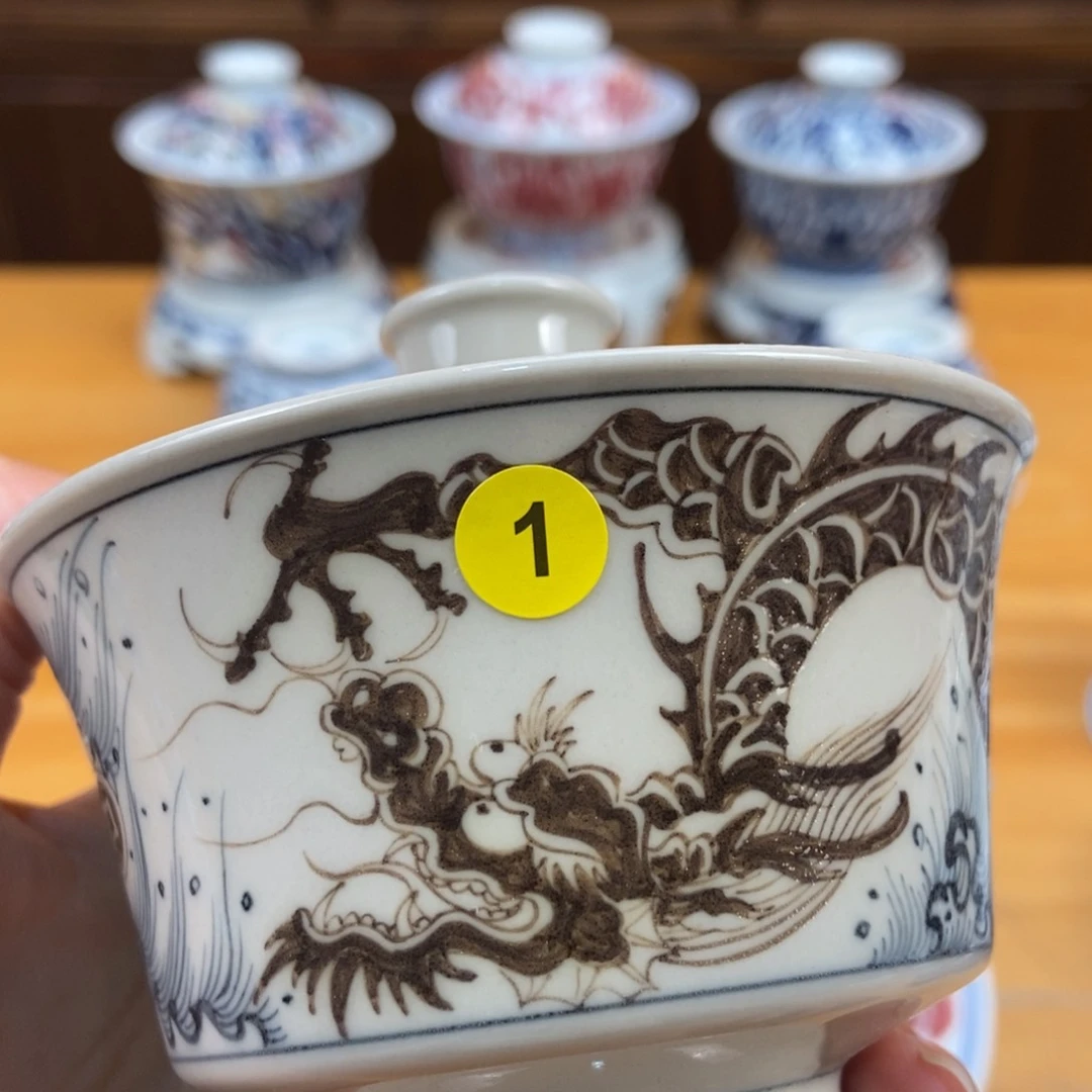 手绘现代茶具非古董