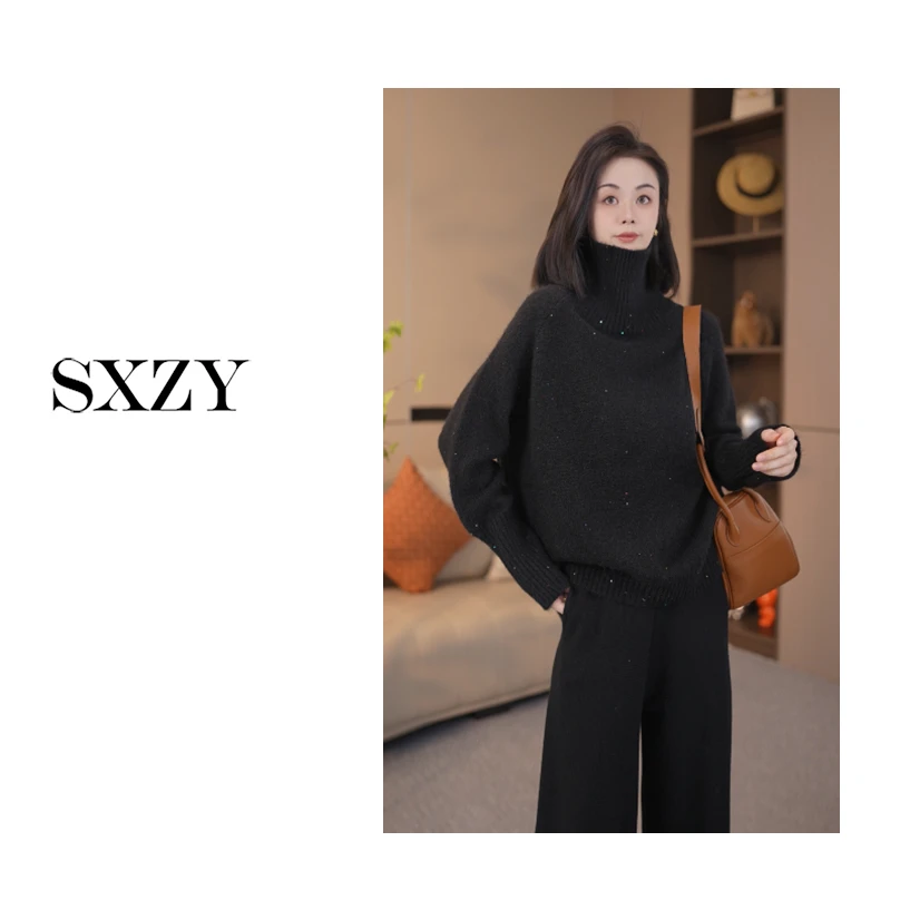 ‘SXZY’【冰岛星空】针织衫高级感气质高领毛衣-