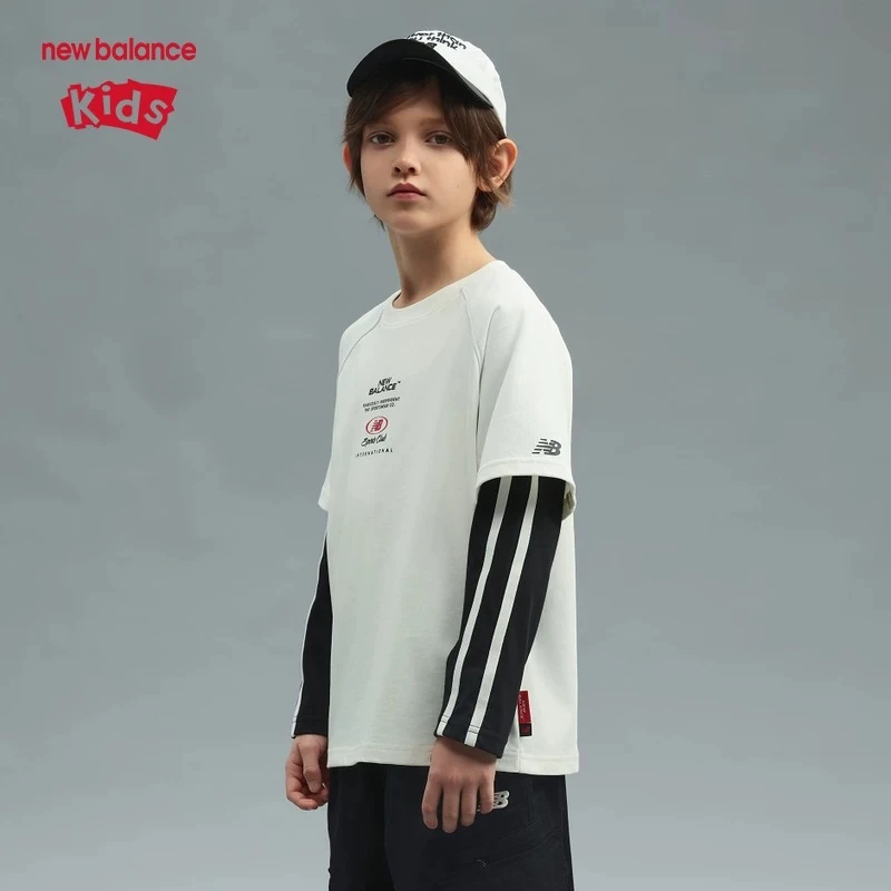 NEW BALANCE童装男女儿童新款25年春时尚长袖T恤ND7DF11093