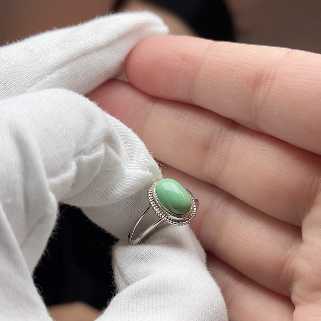 绿松石珠宝奇石银S925镶嵌