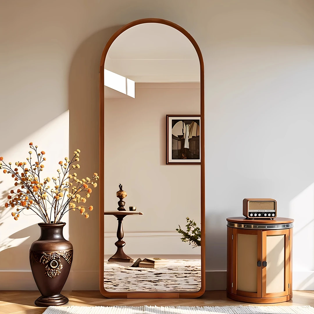 复古全身穿衣镜家用卧室服装店专用可挂可立高清落地镜真实不变形