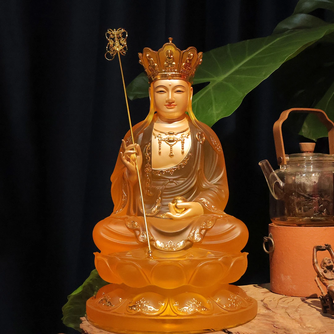 地藏王菩萨家用佛像地藏菩萨坐像客厅玄关家居茶空间工艺品摆件