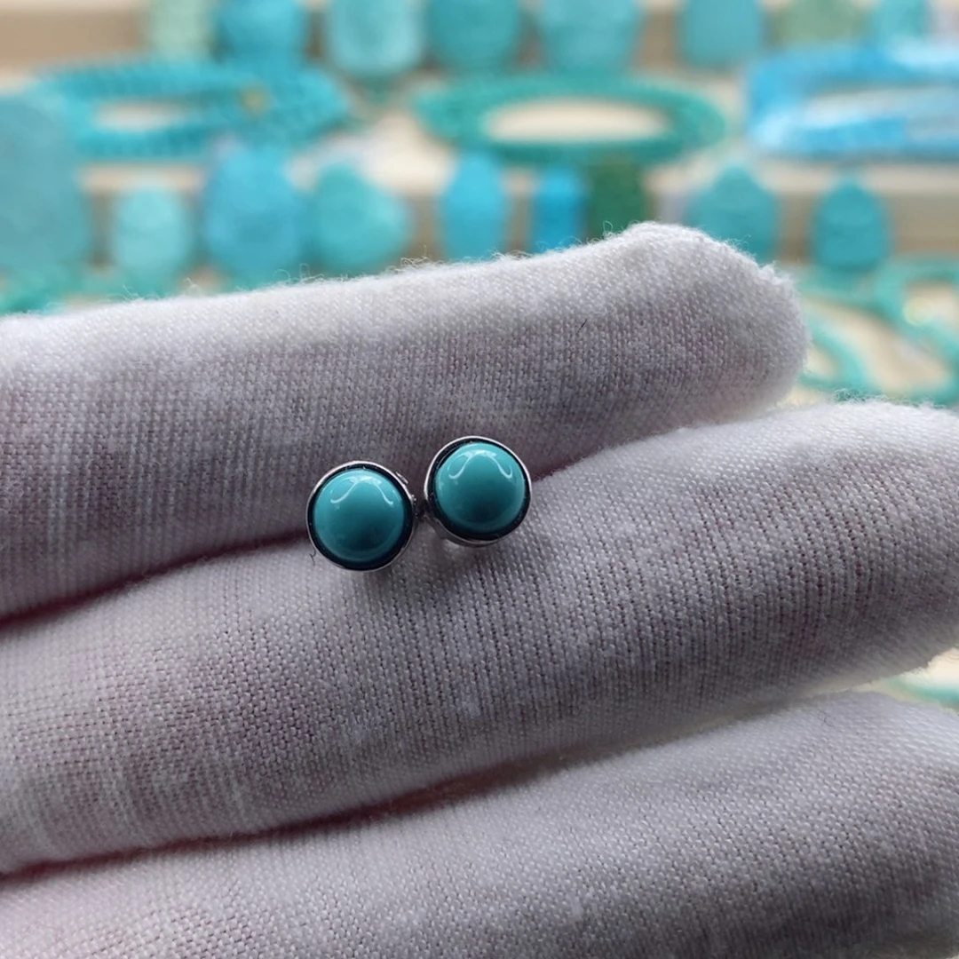 绿松石珠宝奇石银S925镶嵌