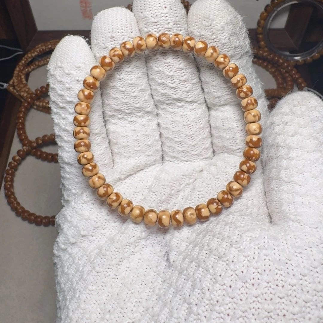 紫金鼠手串熊猫火焰纹小老型纯肉