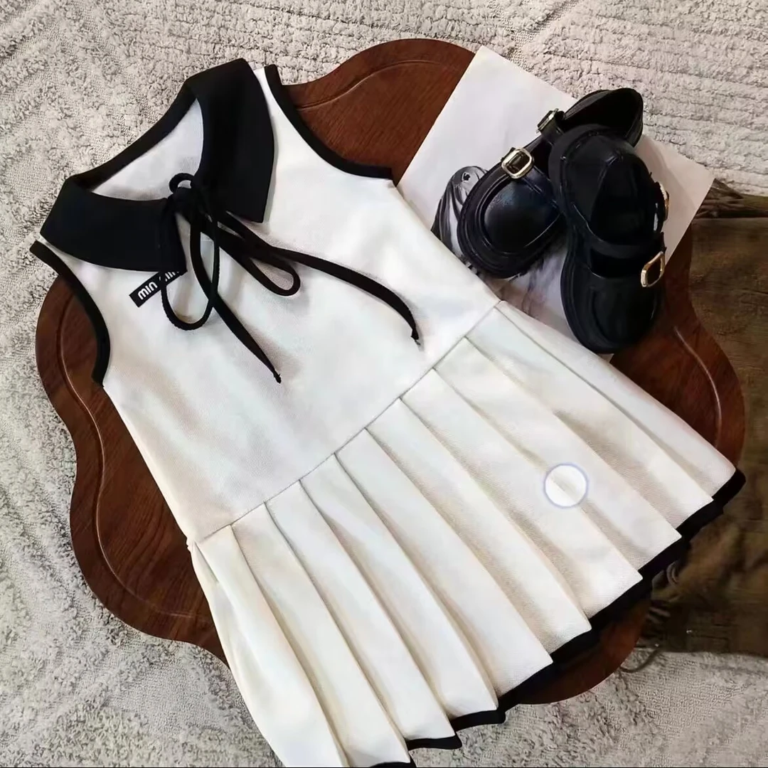 女童连衣裙夏季2025新款儿童洋气背心裙夏天休闲宝宝夏装POLO裙子