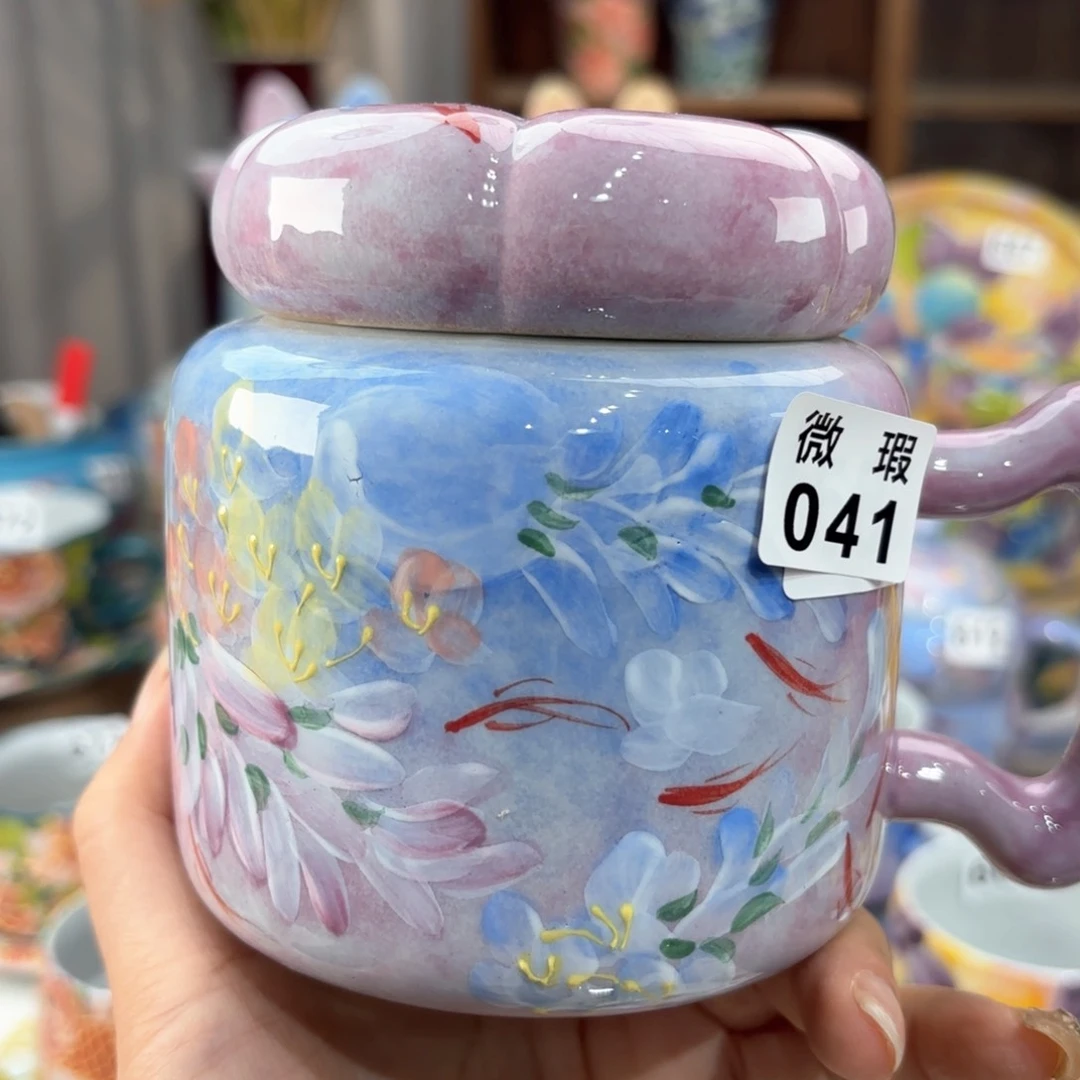 景德镇手绘高温釉下彩陶瓷茶具