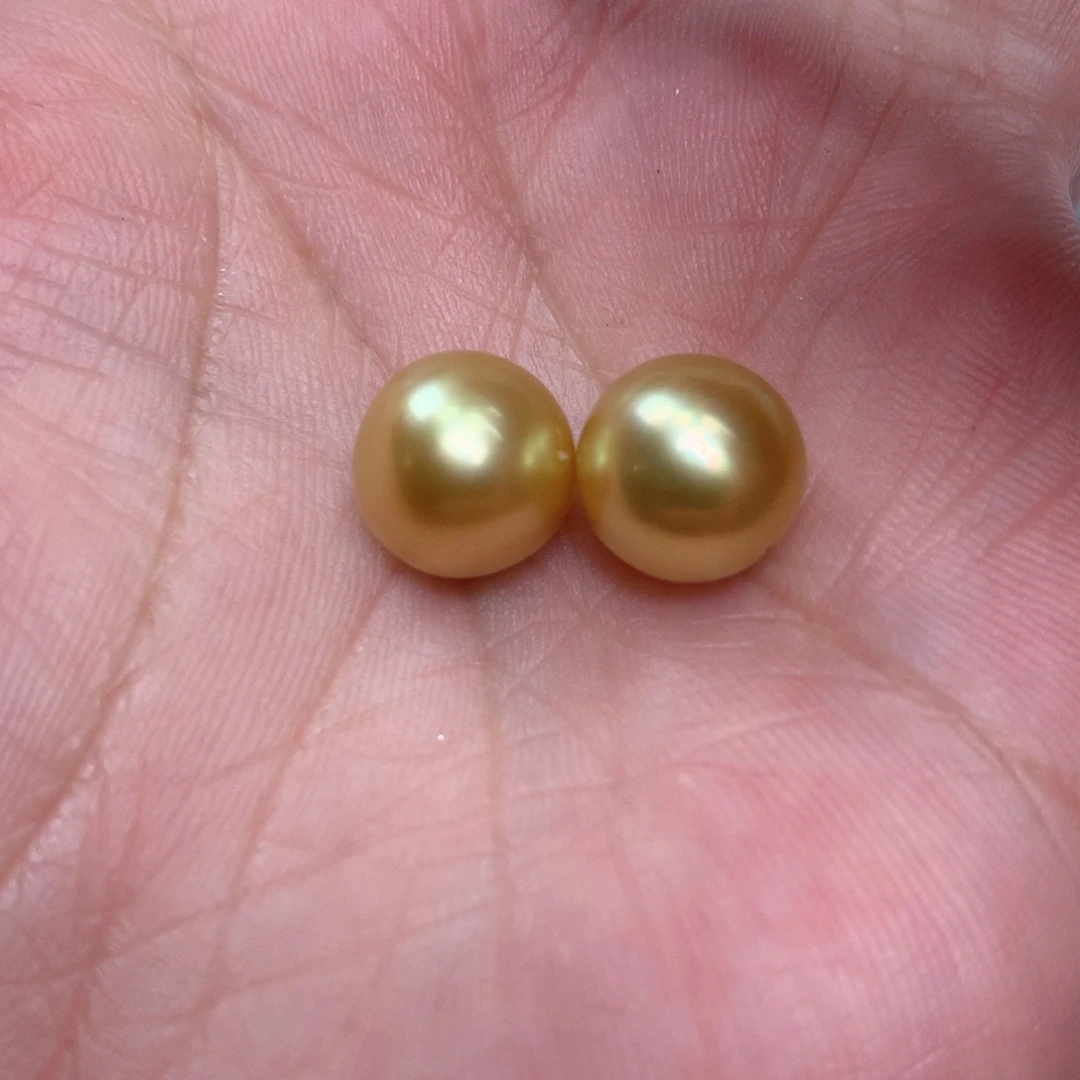 海水珍珠耳饰18K金镶嵌