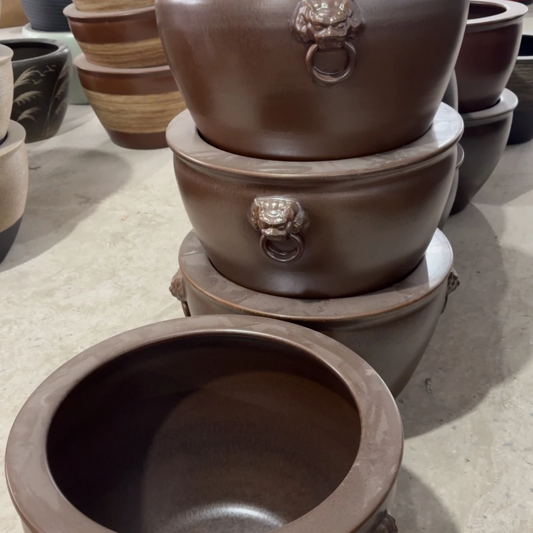 诚***剑景德镇陶瓷鱼缸50➕底座