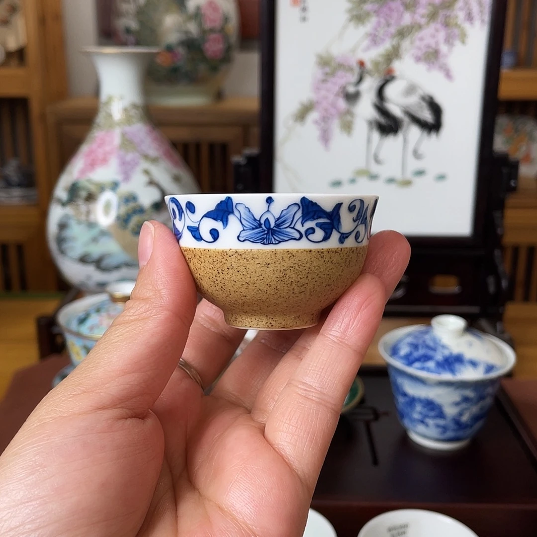 景德镇手工手绘品茗杯