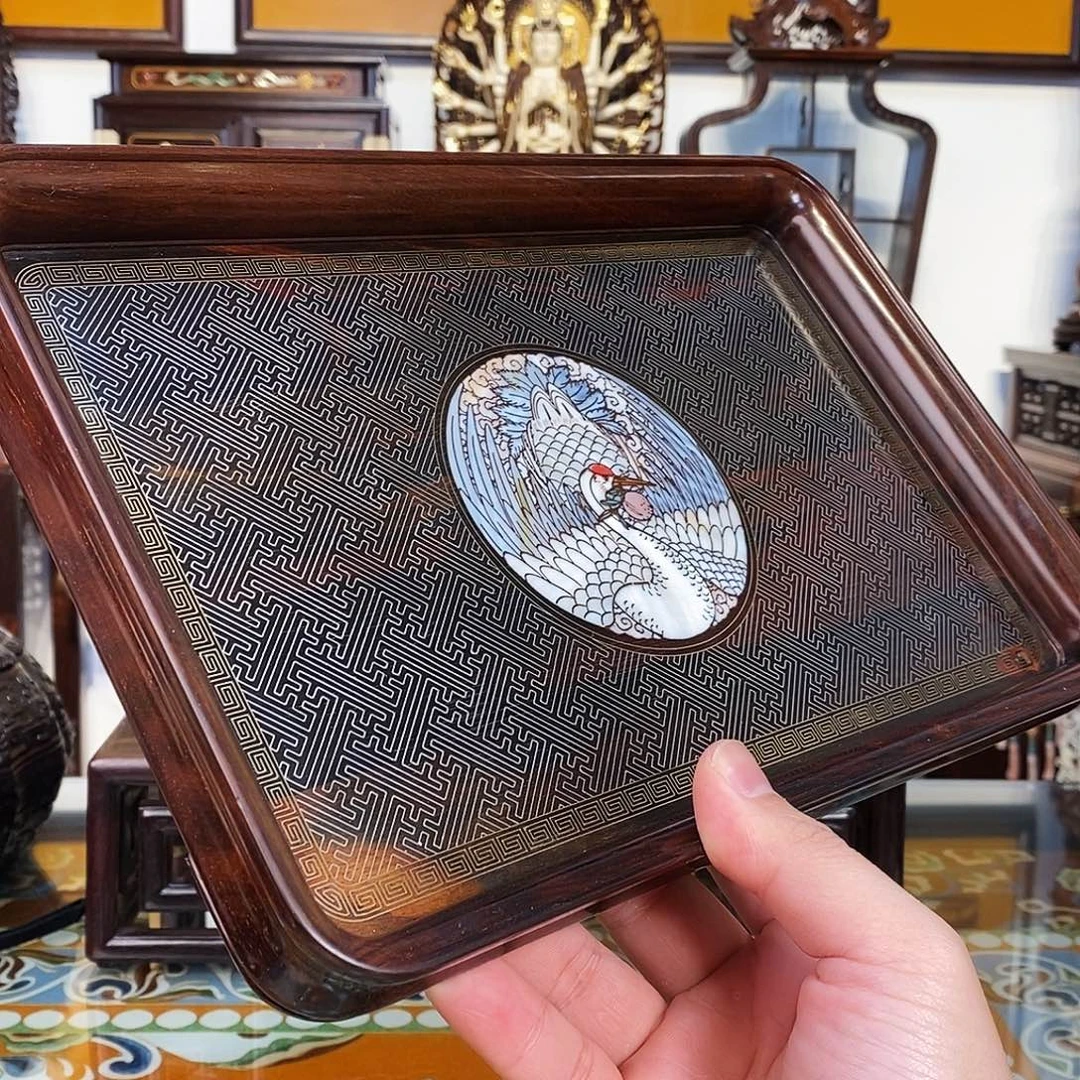 红酸枝木类成套家具大红酸枝托盘