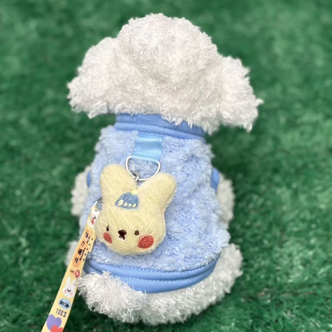 奶猫奶狗衣服幼犬幼猫加绒背心秋冬保暖泰迪比熊可牵引防掉毛