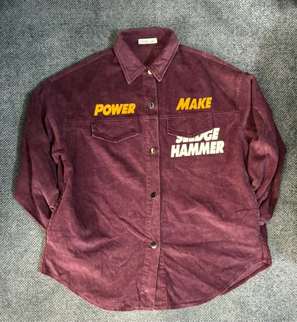 早秋新款男式均码衬衣灯芯绒长袖衬衫外套小众休闲阔版衬衣