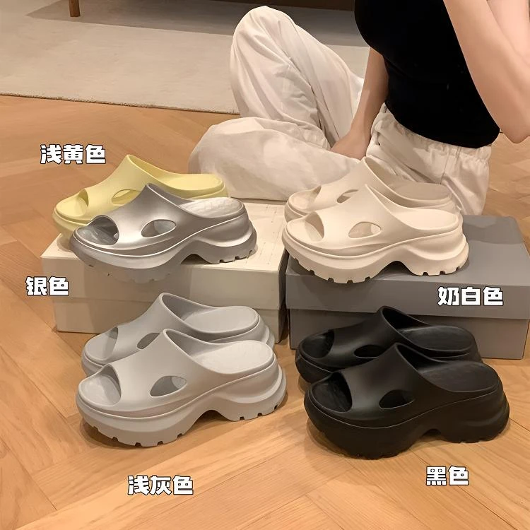 【苏茵茵同款】超模腿~7.5cm厚底增高不臭脚踩屎感拖鞋女凉拖鞋夏季
