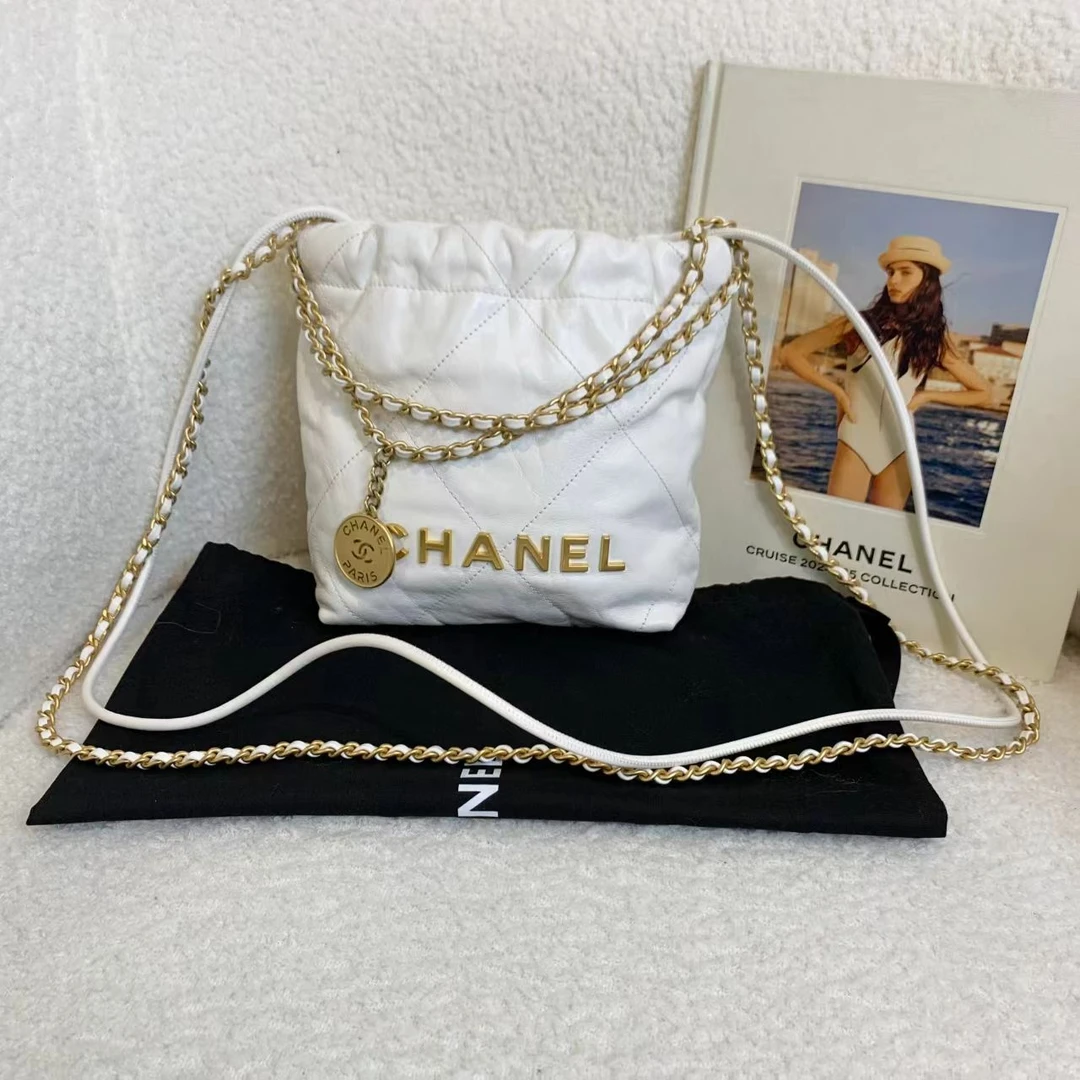 99新 Chanel/香奈儿 壹臻楠/23S白金牛22bag mini /92153503