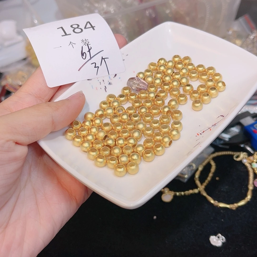 水晶珠宝半成品银S925镀金镶嵌184