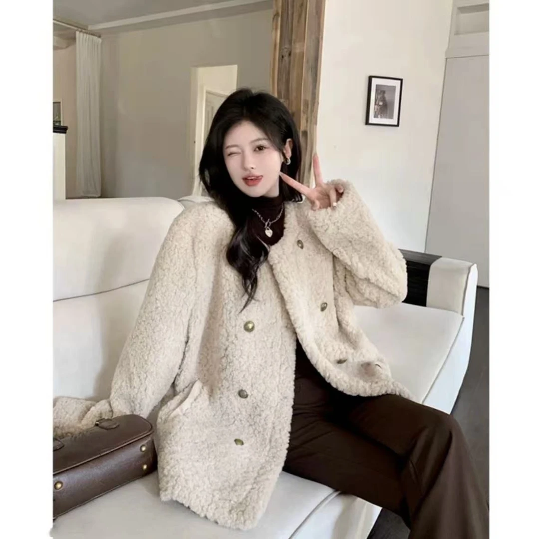R1469#11.24 秋冬时尚孕妇装百搭羊羔毛韩系保暖外套