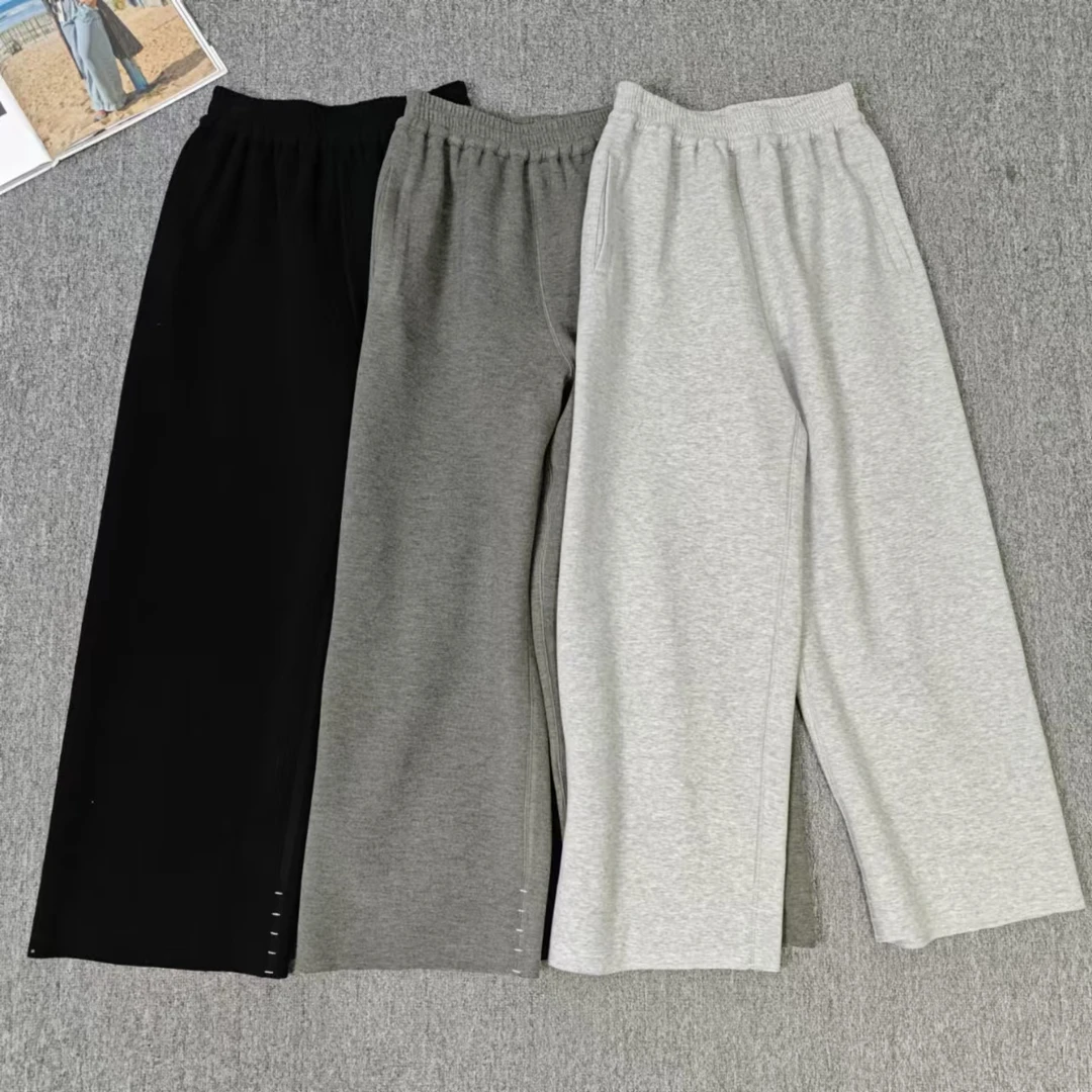 13186余小鱼【氧气裤】三色纯色松紧腰时尚休闲百搭休闲裤女装
