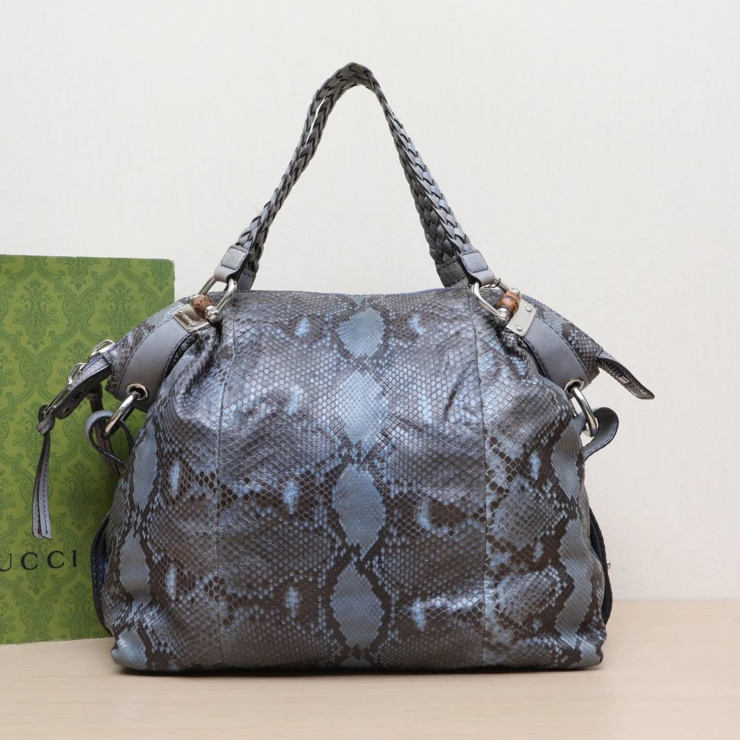 95新 GUCCI/古驰 单肩包 竹节 托特包 购物袋 P225275654