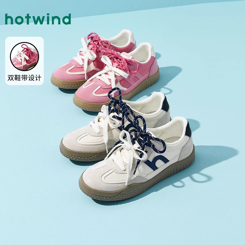 热风2025年夏季新款女士时尚休闲鞋透气百搭H14W25305