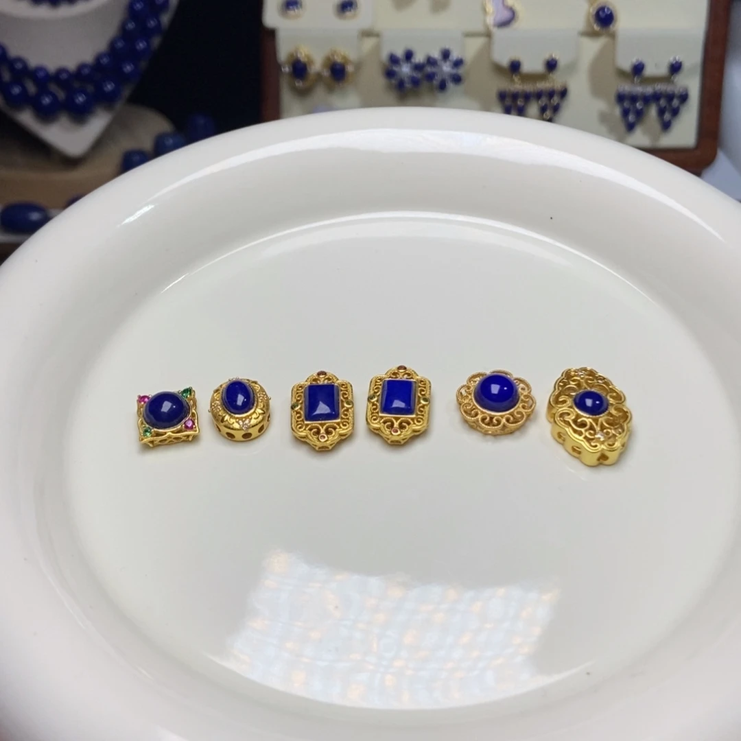 青金石银S925镀金镶嵌背云#多样性发一#