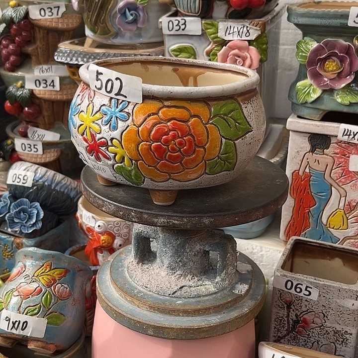 粗陶材质多肉花盆