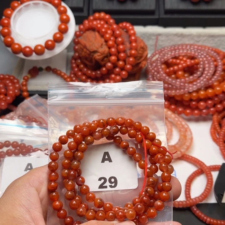 未镶嵌多样性发货默认微瑕称重6m m南红玛瑙