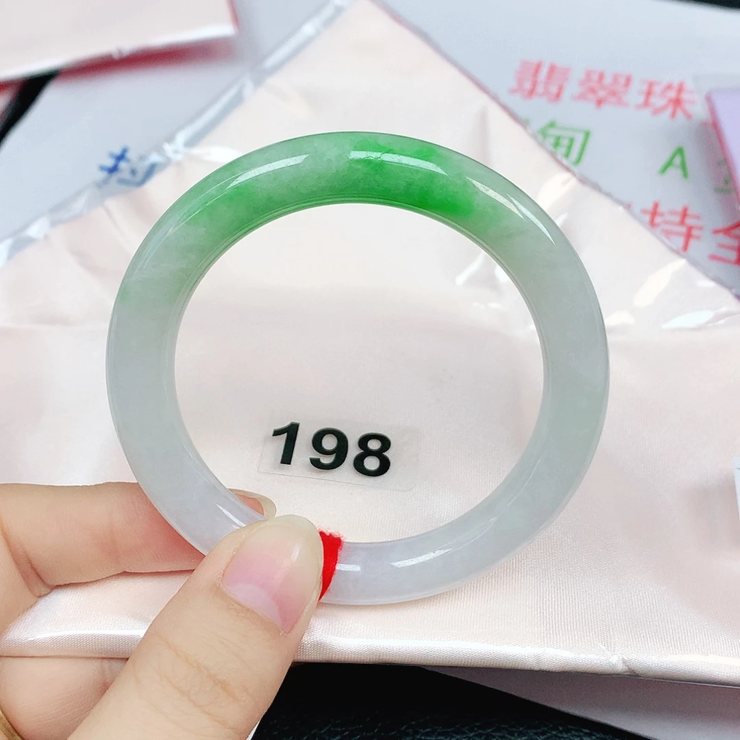 未镶嵌手镯翡翠54圈 微瑕漏