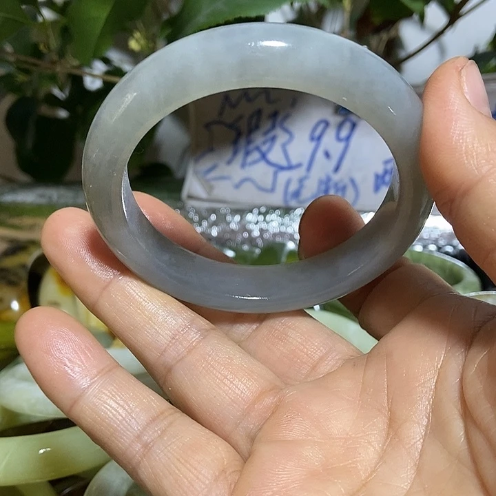 岫玉银S925镶嵌手镯