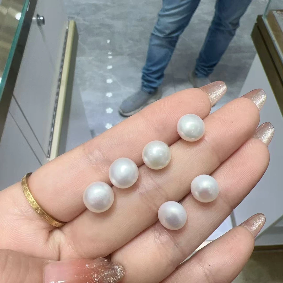 HLW 2403040283 珍珠s925大馒头耳钉 （多样性发其一）