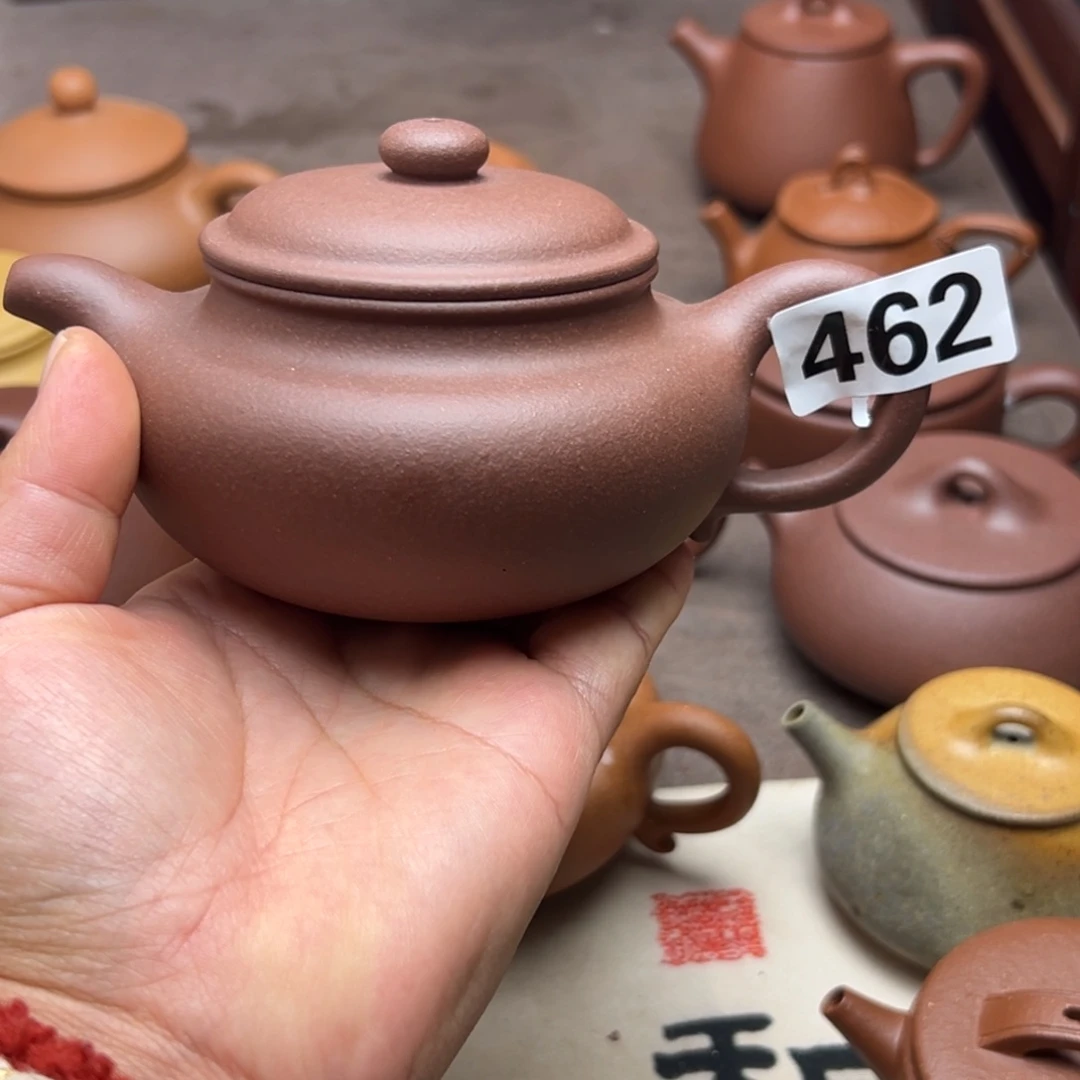 紫砂茶壶紫泥270cc左右半手工