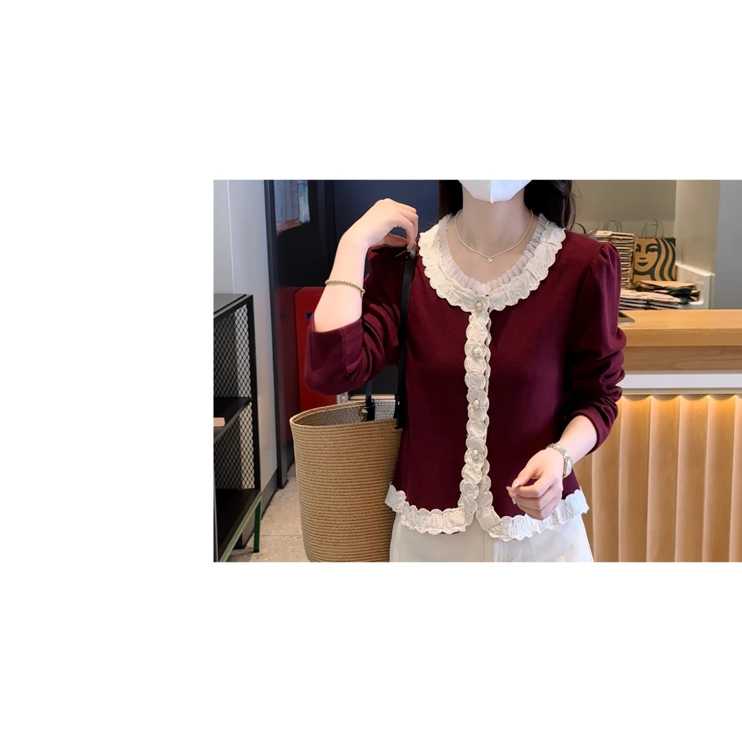 BK STUDIO 法式蕾丝花边新款时尚内搭上衣