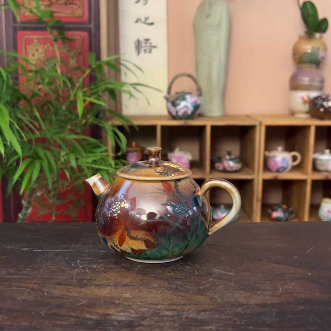 柴烧纯手工手绘陶瓷