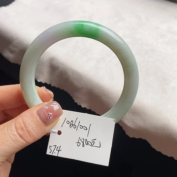 未镶嵌手镯翡翠57圆条14