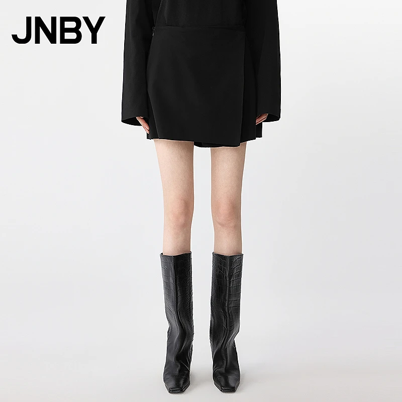 【商场同款】JNBY/江南布衣25夏新品短裤女休闲通勤裙裤5P5E10410