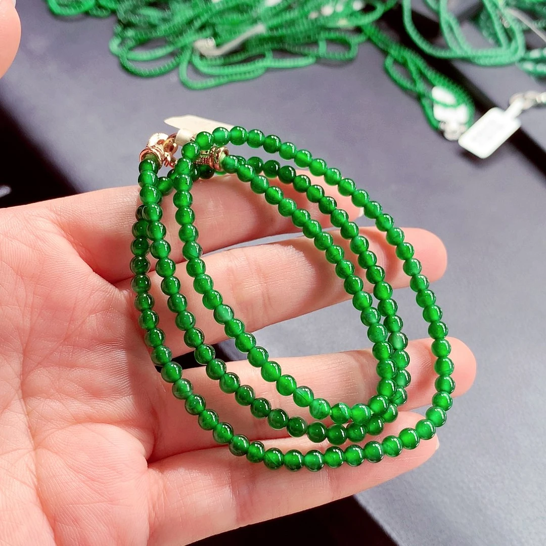 翡翠未镶嵌毛衣链