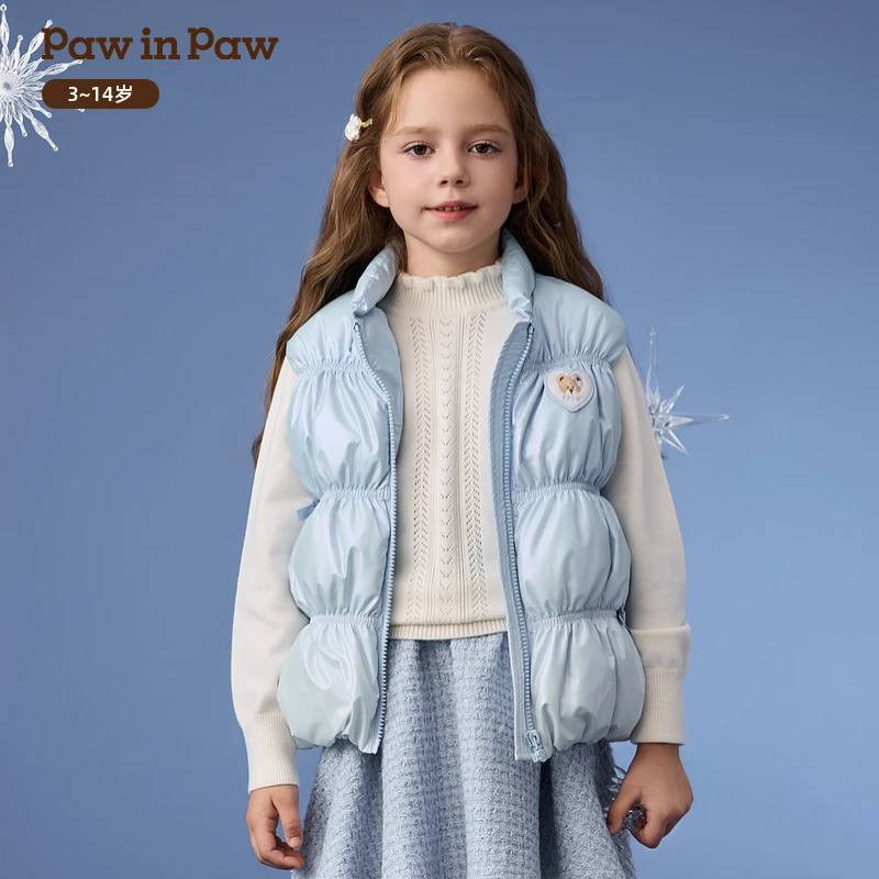 PawinPaw童装25年秋冬新款女童渐变色羽绒马甲保暖叠穿PCVWF4921E