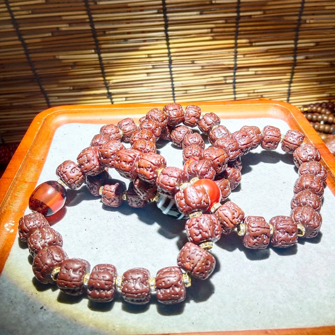 纯手盘藏式回流大金刚手串带配饰